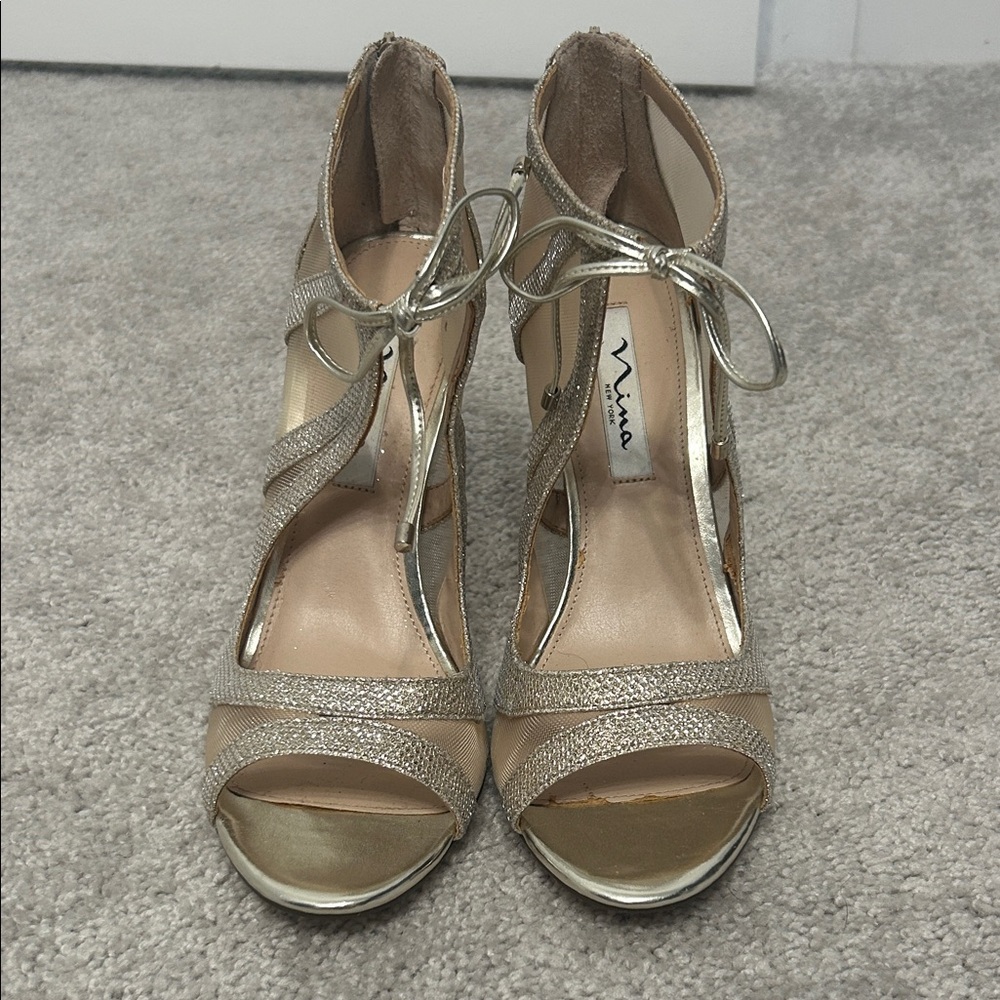 Nina Women's Elegant Gold Heels